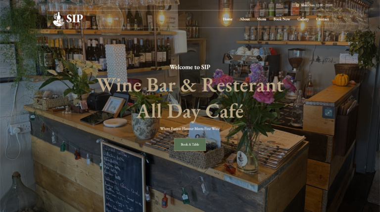 Website for SIP Wine Bar